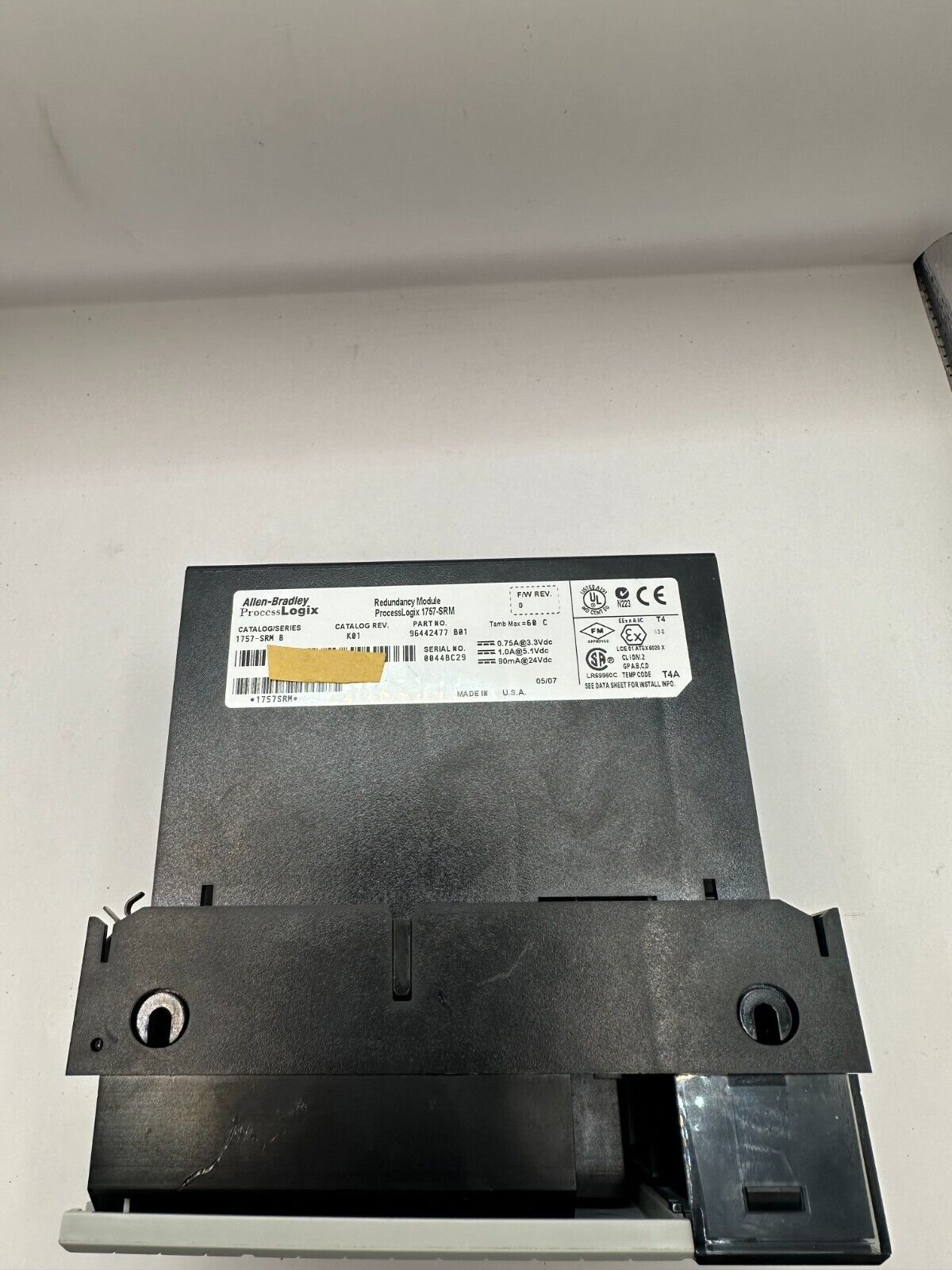 ALLEN BRADLEY PROCESS LOGIX & REDUNDANCY MODULE 1757 SRM B