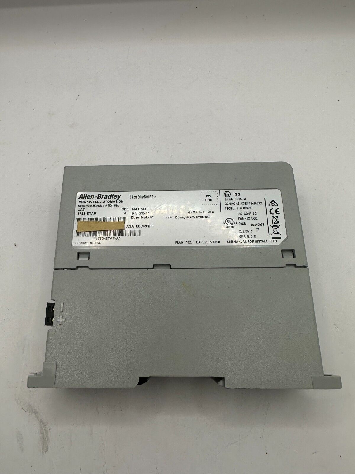 Allen-Bradley 1783-ETAP 3 Port Ethernet/IP Tap Module Ser A Rockwell Automation