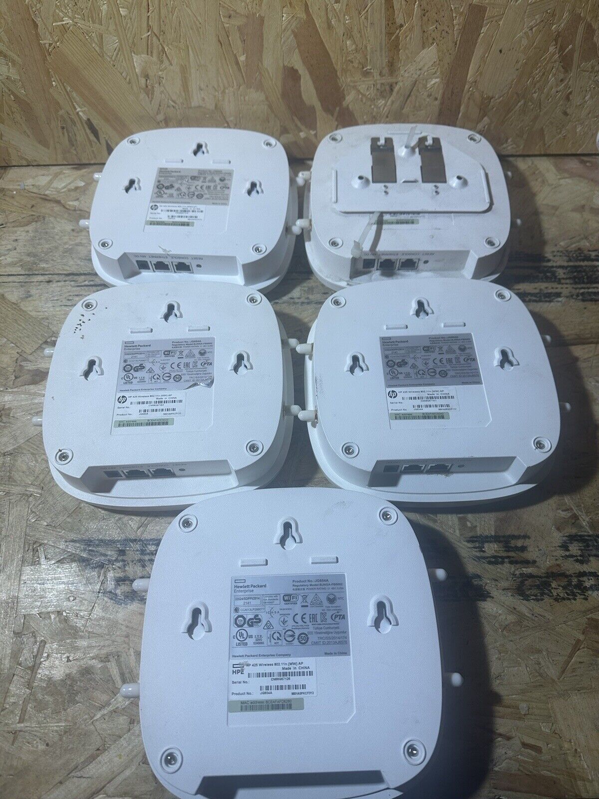 5 X HP 425 Wireless 802.11n (WW) AP HP JG654A Wireless AP with No charger