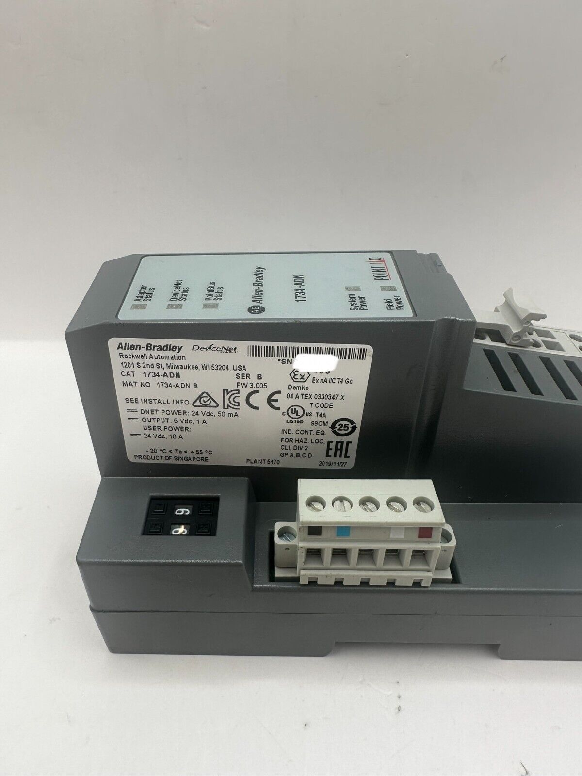 Allen Bradley 1734-ADN point adapter 