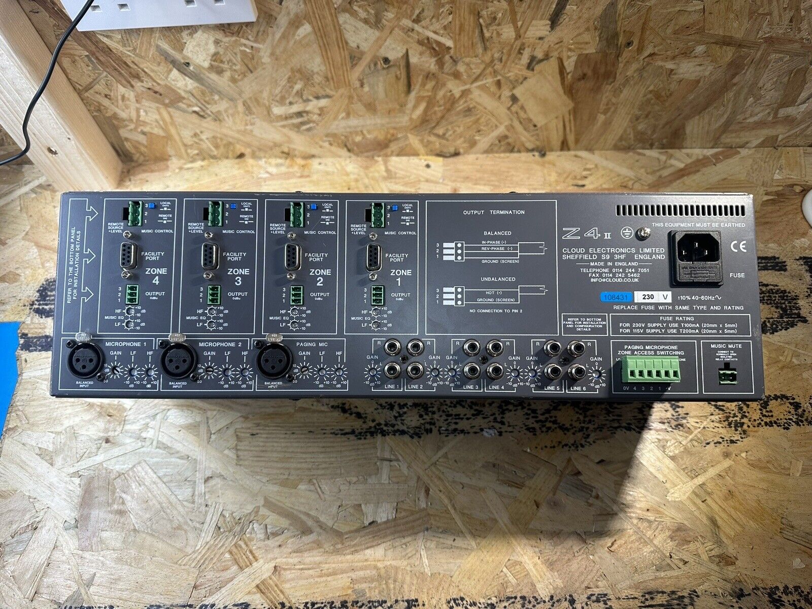 Cloud - Z4MK4EK - 4 Zone Rack Mount Venue Mixer